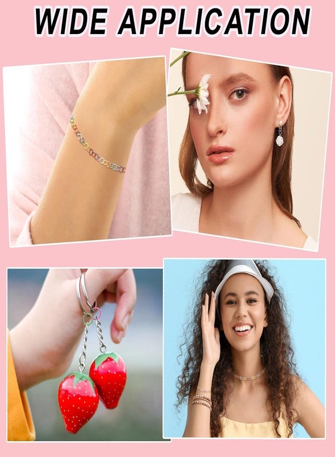 Evaluemart Pack of 100 Colored Open Jump Rings 10mm Colorful Round Jump Rings Split Rings Spacer Connectors for Jewelry Making Findings DIY Bracelet - Image 5